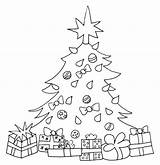Coloring Christmas Tree Presents Coloringpagebook Advertisement sketch template