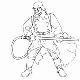 German Flamethrower Drawing Soldier Deviantart Getdrawings sketch template