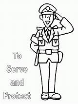 Police Coloring Pages Woman Officer Comments sketch template