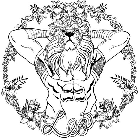 leo coloring page coloring pages sketch book zodiac designs