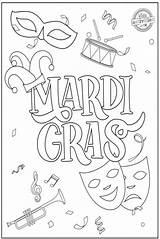 Mardi Gras Crayons Colorful sketch template