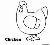 Coloring Chicken Animal Farm Pages Printable sketch template