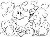 Coloring Puppy Pages Valentines Color Getcolorings sketch template