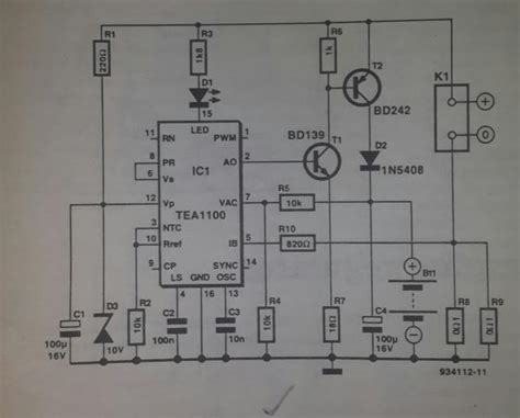 battery charging regulator schematic circuit diagram