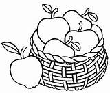 Basket Fruit Coloring Popular Pages Print sketch template