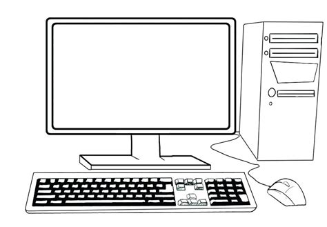 computer coloring pages  kids printable