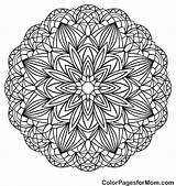 Stress Mandala Coloring Relief Pages Relieving Adult sketch template