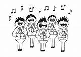 Choir Singing Chorus sketch template