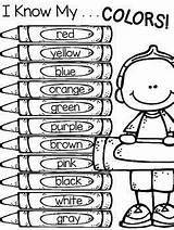 Color Words Kindergarten Preschool Coloring Word Pages Colors Worksheet Worksheets Learning Freebie Kids Activities Pre School Action Teaching Printable Teacherspayteachers sketch template