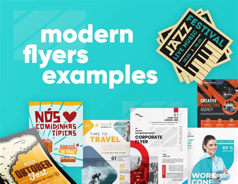 modern flyers examples  businesses    inspire
