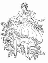 Coloring Pages Woman 50s Printable Fashion Categories Getdrawings Drawing sketch template
