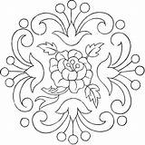 Embroidery Pattern Floral Vintage Graphics sketch template