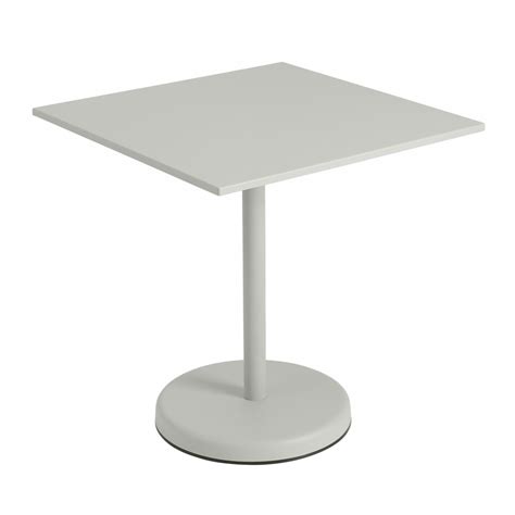 table 70x70 grey linear steel