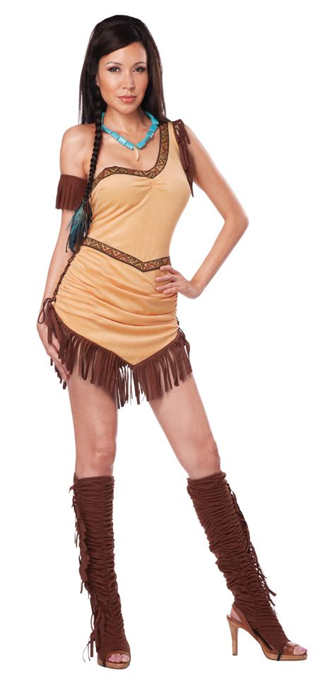 sexy native american indian pocahontas adult costume dress