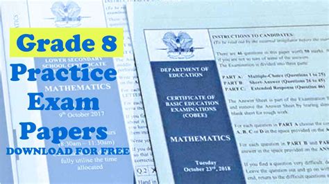 grade  maths exam paper  mathematics examination resources