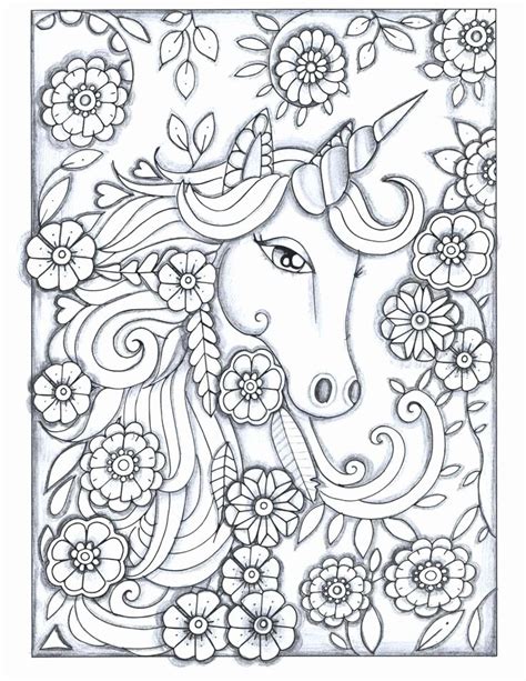 unicorn coloring pages  kids  print hard unicorn coloring pages