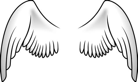 wing clip art black  white