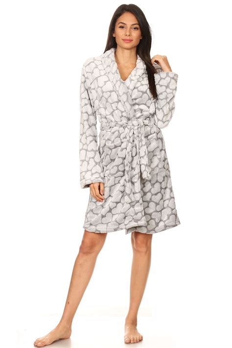 premiere fashion women spa robe long plush bath robe super soft thick