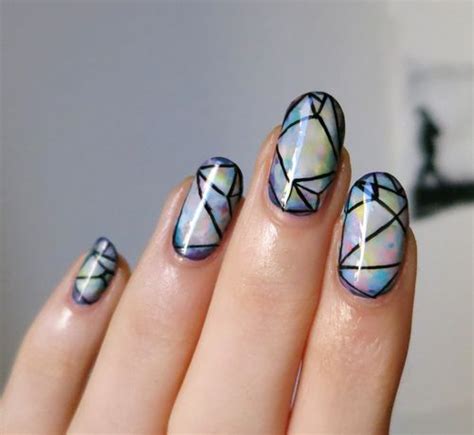imagine nail art  nail polish opal nails curved nails cute nails