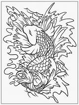 Coloring Fish Pages Adult Koi Adults Japanese Print Realistic Printable Sheets Book Color Tattoo Kids Awesome Ocean Mandala Pattern Drawing sketch template