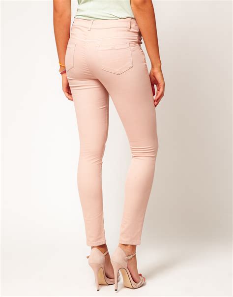Asos Ultra Skinny Jeans In Bleached Pink In Pink Lyst