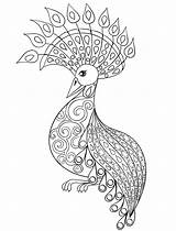 Peacock Coloring Pages Drawing Outline Getdrawings sketch template