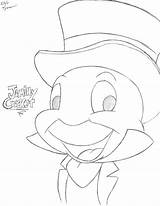Jiminy Cricket Conscience Pages Pinocchio Coloring Template sketch template