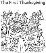 Coloring Thanksgiving Pilgrim Pages Indian First Pilgrims Color Printable Print Getcolorings Getdrawings sketch template