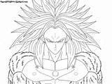 Broly Ssj4 Lineart Colouring Pages Deviantart sketch template