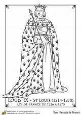 Louis Coloring King France Ix Coloriage sketch template