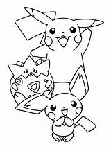 Pichu Coloring Pikachu Pokemon Pages Born Color Colouring Getdrawings Jigglypuff Kids Getcolorings Sheets Drawing Printable sketch template