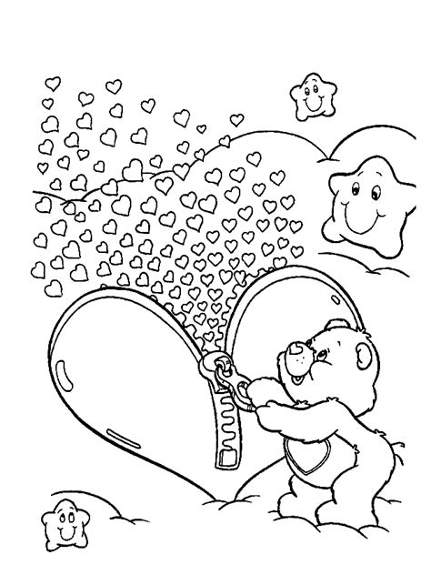 saint valentin bisounours valentines day kids coloring pages