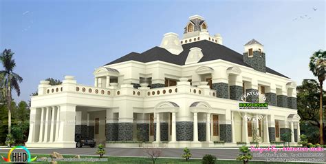 super luxury colonial house kerala home design  floor plans