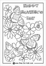 Mothers Coloring Pages Kids Happy Colouring Mother Printable Color Sheets Print Cards Flowers Crayola Flower Crafts Gift Butterfly Poems Choose sketch template