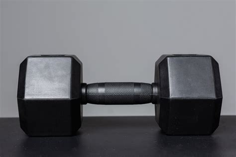 rubber coated dumbbells rep fitness weightlifting