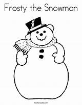 Snowman Coloring Frosty Pages Printable Print Easy Drawing Winter Silhouette Cartoon Color Getcolorings Getdrawings Twistynoodle sketch template