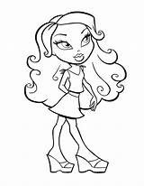 Coloring Bratz Pages Printable Color Print Sheet Doll Kids sketch template