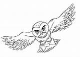 Coloring Pages Harry Potter Print Hedwig Colouring Popular sketch template