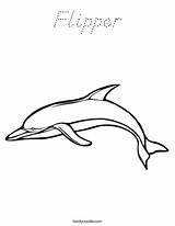 Coloring Flipper Swim Dolphins Favorites Login Add Built California Usa Twistynoodle Dolphin sketch template