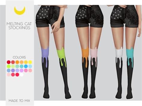 Stockings Melting Cat Made To Mix By Kalewa A At Tsr Sims Sims 4