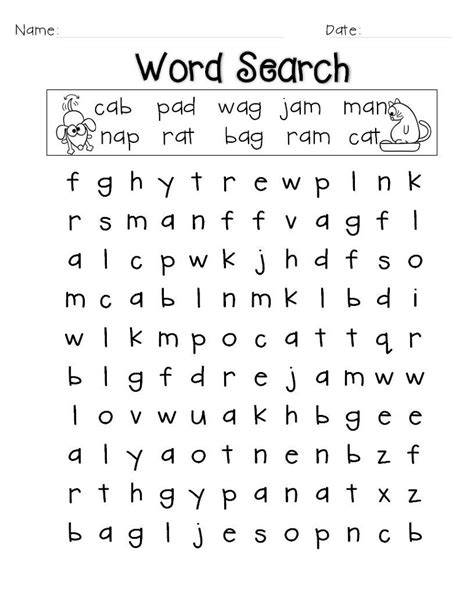 pin  puzzles  games easy word search  kids  coloring