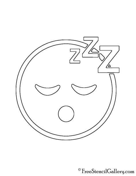 emoji sleeping stencil  stencil gallery