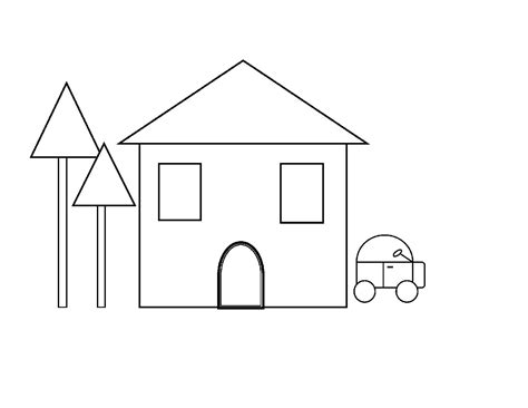 shape house coloring page coloring pages