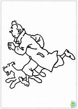 Tintin Coloring Pages Running Dinokids Kids Dog Milou Snowy Gif His Close Print sketch template
