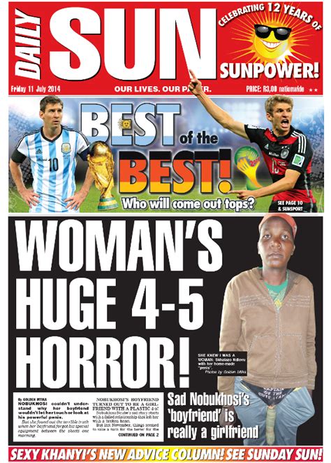 womans huge   horror daily sun news analysis politicsweb