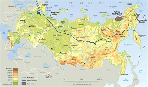 geografische kaart van rusland rusland geografische kaart oost europa europa