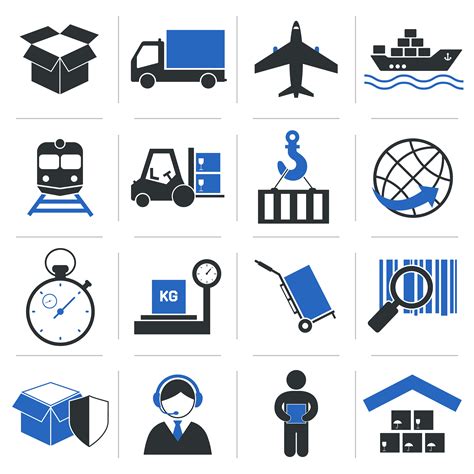 Logistic Service Icons 460290 Vector Art At Vecteezy