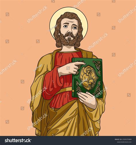 saint matthew apostle evangelist colored vector stock vector royalty