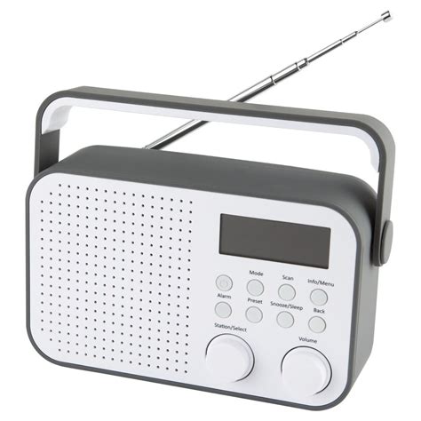 tesco drg digital dab radio grey  fm tuner   preset stations ebay