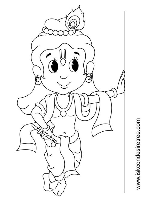 coloring page  kids  krishna krishna drawing coloring pages